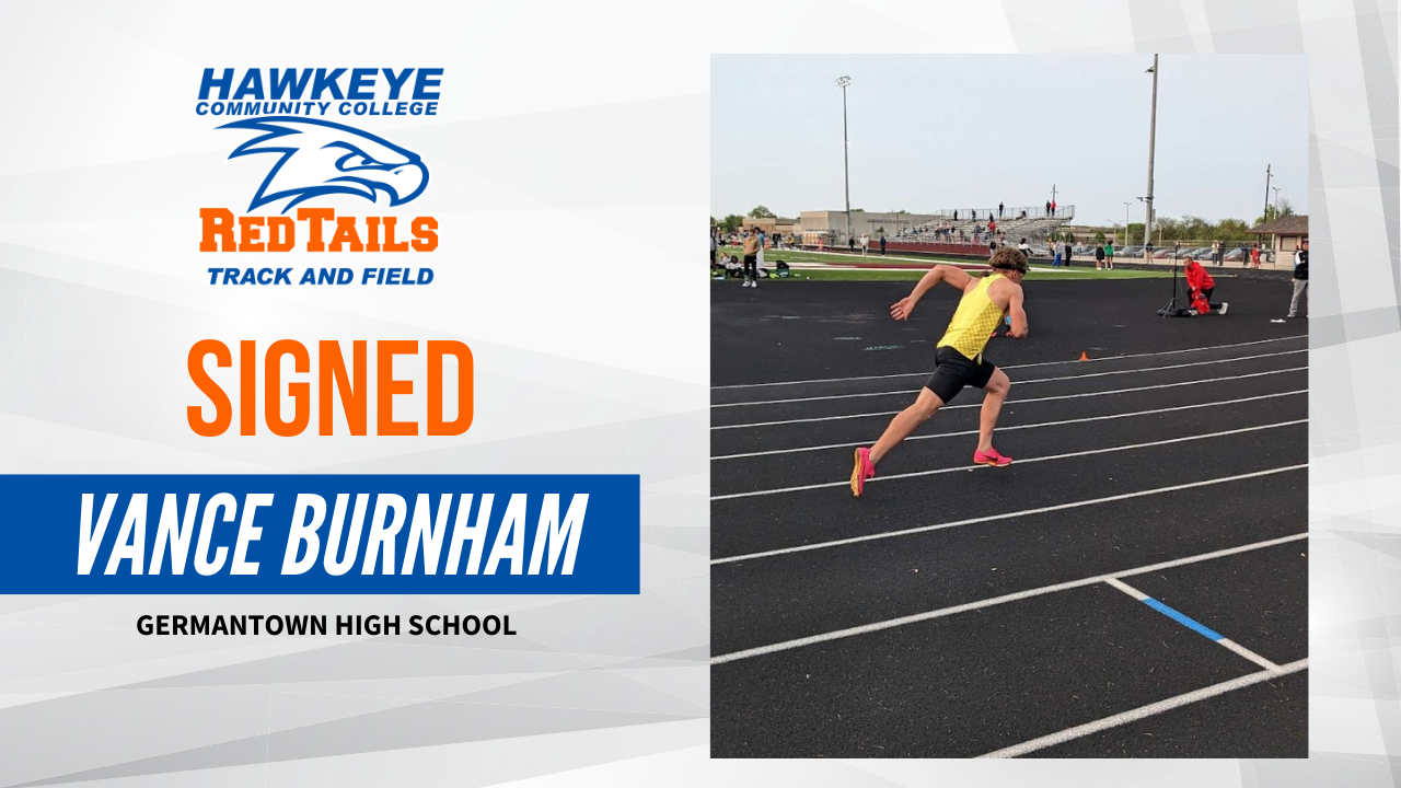 Welcome Vance Burnham to the RedTails Men’s Track and Field Team
